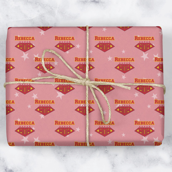 Super Mom Wrapping Paper Roll - Matte - Wrapped Box