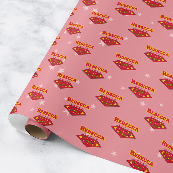 Custom Super Mom Wrapping Paper Roll - Small