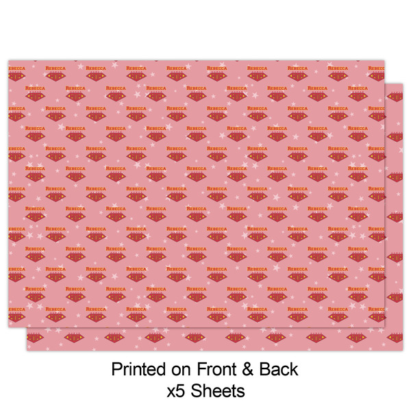Super Mom Wrapping Paper Sheet - Double Sided - Front