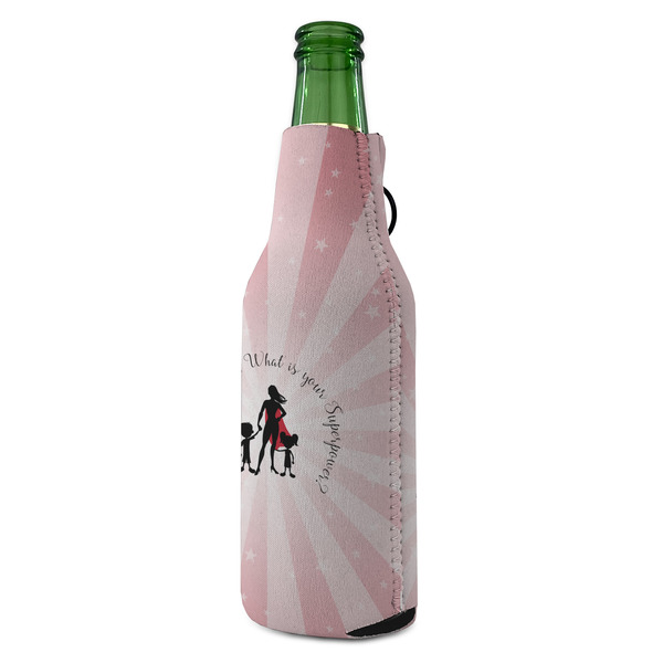 Super Mom Zipper Bottle Cooler - ANGLE (bottle)