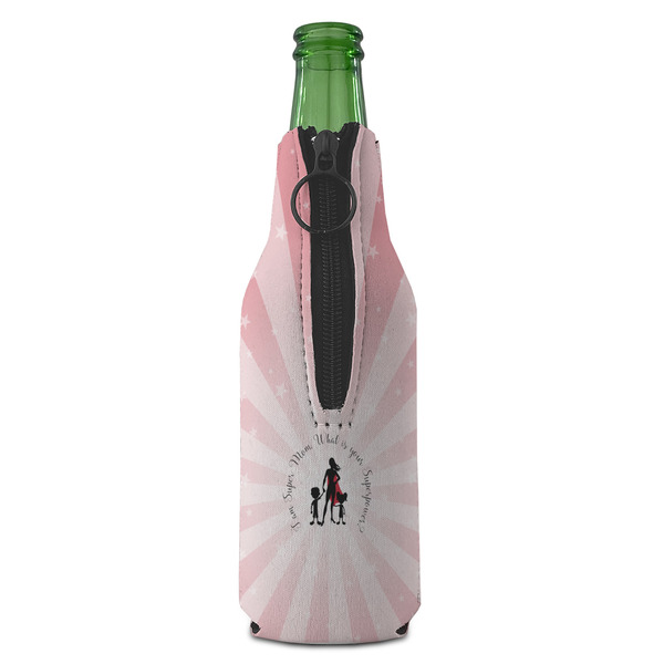Super Mom Zipper Bottle Cooler - BACK (bottle)