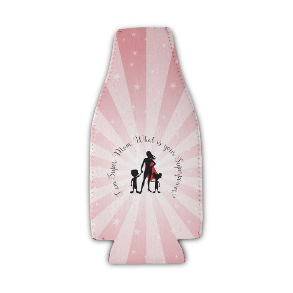 Custom Super Mom Zipper Bottle Cooler
