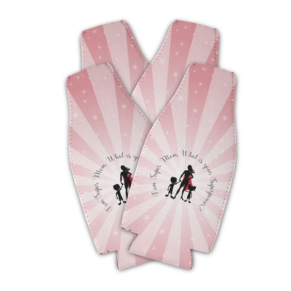 Super Mom Zipper Bottle Cooler - Set of 4 - PARENT MAIN (flat)