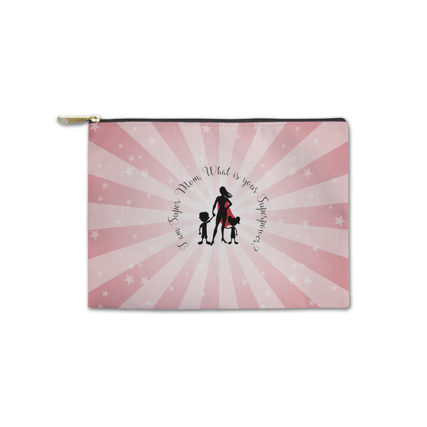 Custom Super Mom Zipper Pouch - Small - 8.5"x6"