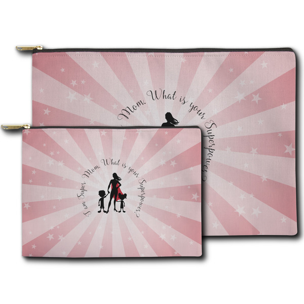 Super Mom Zippered Pouches - Size Comparison