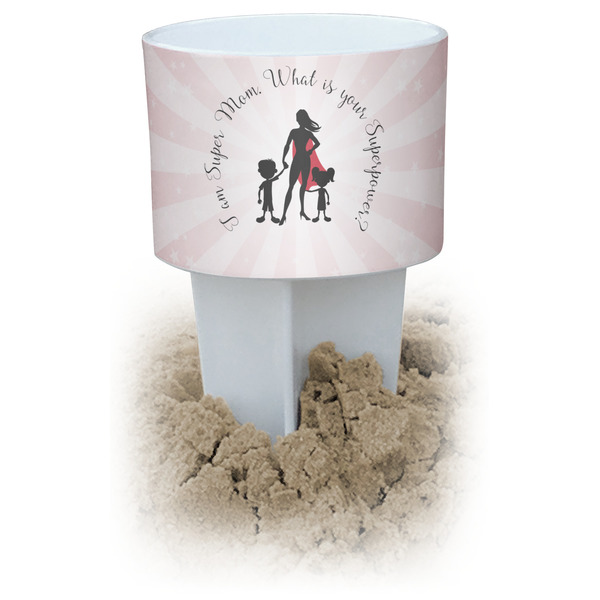 Custom Super Mom Beach Spiker Drink Holder