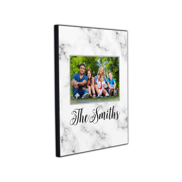 Family Photo and Name 11x14 Wood Print - Angle View