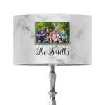 Family Photo and Name 12" Drum Lamp Shade - Fabric