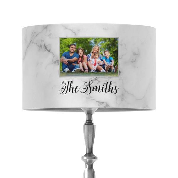 Custom Family Photo and Name 12" Drum Lamp Shade - Fabric