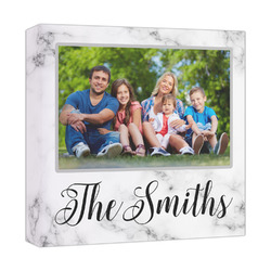 Family Photo and Name Canvas Print - 12" x 12"