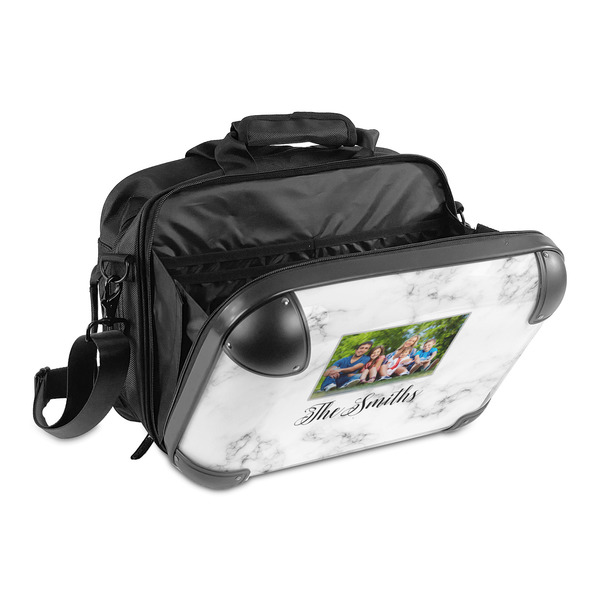 Family Photo and Name 15" Hard Shell Briefcase - Open