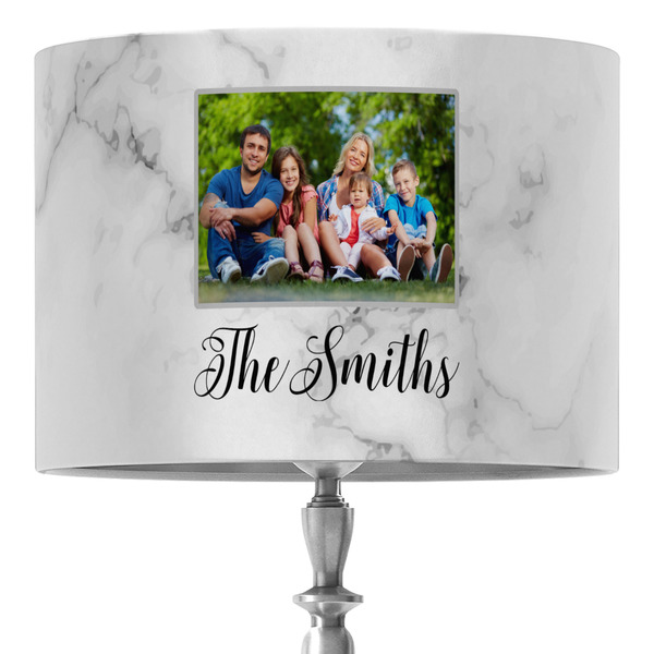 Custom Family Photo and Name 16" Drum Lamp Shade - Fabric