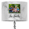 Family Photo and Name 16" Drum Lampshade - ON STAND (Fabric)