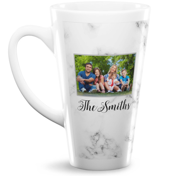 Custom Family Photo and Name Latte Mug