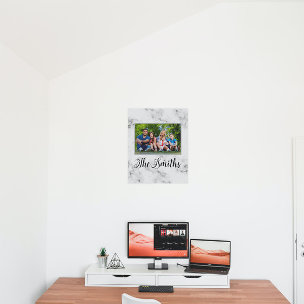 Family Photo and Name 16x20 - Matte Poster - On the Wall