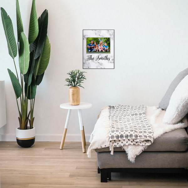 Family Photo and Name 16x20 Wood Print - In Context