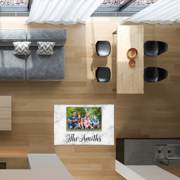Family Photo and Name 2'x3' Indoor Area Rugs - IN CONTEXT