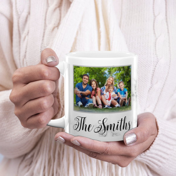 Family Photo and Name 20oz Coffee Mug - LIFESTYLE