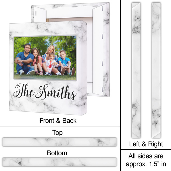 Family Photo and Name 20x24 - Canvas Print - Approval