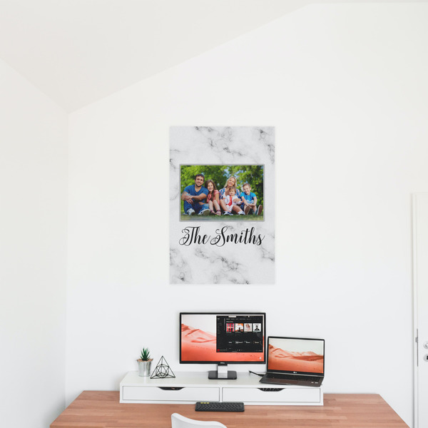 Family Photo and Name 20x30 - Matte Poster - On the Wall