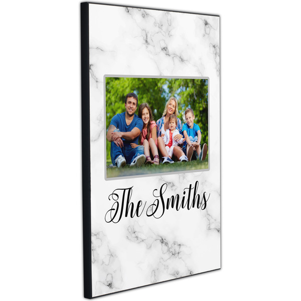 Family Photo and Name 20x30 Wood Print - Angle View