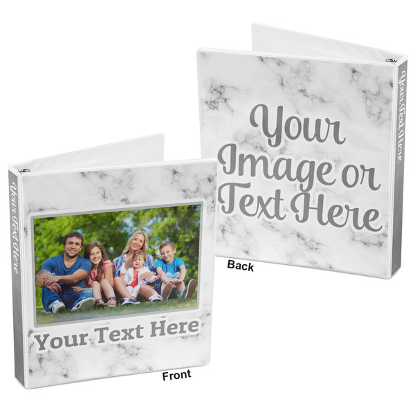 Family Photo and Name 3-Ring Binder - 1" - Front and Back