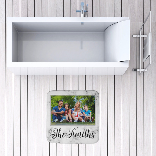 Family Photo and Name 48x48 Foam Memory Mat - LIFESTYLE