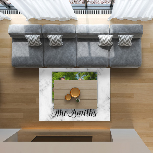 Family Photo and Name 5'x7' Indoor Area Rugs - IN CONTEXT