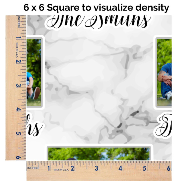 Family Photo and Name 6x6 Swatch of Fabric