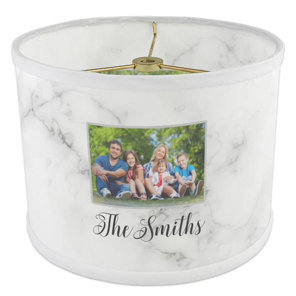 Family Photo and Name 8" Drum Lampshade - ANGLE Poly-Film