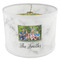 Family Photo and Name 8" Drum Lampshade - ANGLE Poly-Film