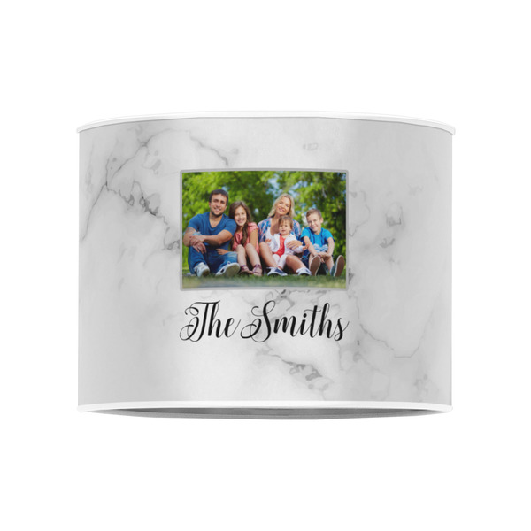 Family Photo and Name 8" Drum Lampshade - FRONT (Poly Film)