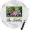 Family Photo and Name 8 Inch Small Glass Cutting Board