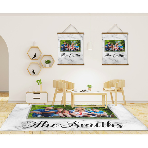 Family Photo and Name 8'x10' Indoor Area Rugs - IN CONTEXT