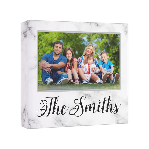 Custom Family Photo and Name Canvas Print - 8" x 8"