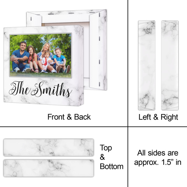 Family Photo and Name 8x8 - Canvas Print - Approval