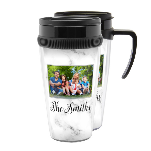 Custom Family Photo and Name Acrylic Travel Mug