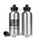 Family Photo and Name Aluminum Water Bottle - Front and Back