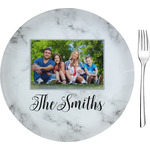 Family Photo and Name Glass Appetizer / Dessert Plate 8" - Single