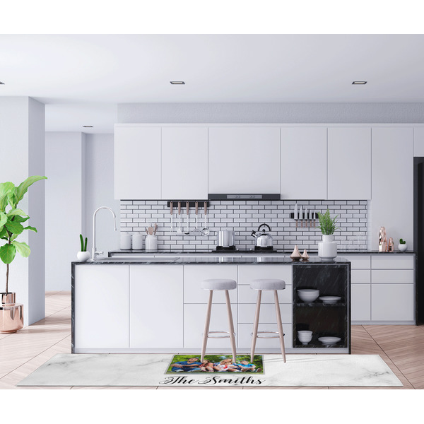 Family Photo and Name Area Rug Sizes - In Context (horizontal)