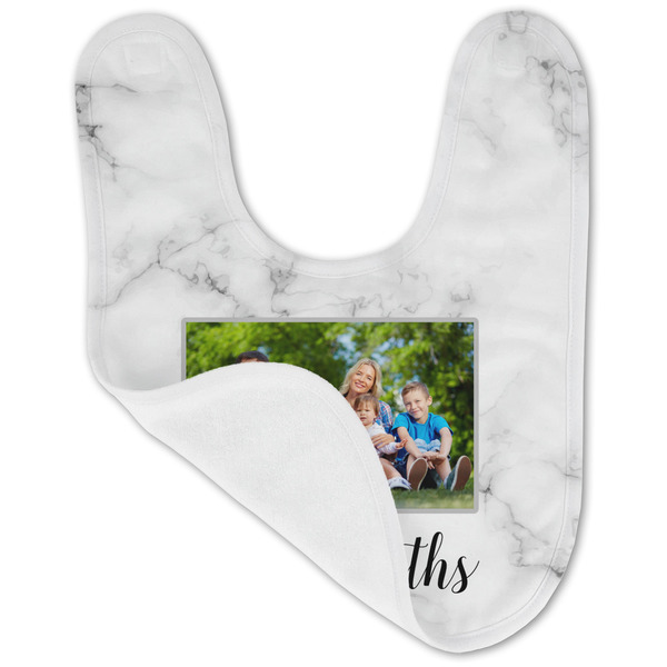 Family Photo and Name Baby Bib - AFT folded
