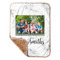 Family Photo and Name Baby Sherpa Blanket - Corner Showing Soft