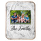 Family Photo and Name Baby Sherpa Blanket - Flat