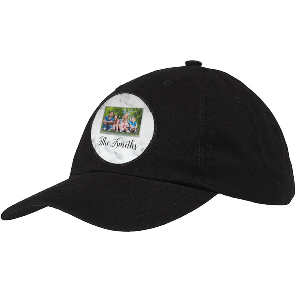 Custom Family Photo and Name Baseball Cap - Black
