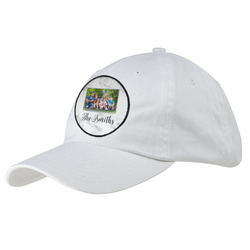 Family Photo and Name Baseball Cap - White