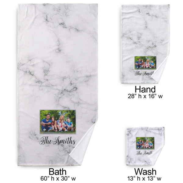 Family Photo and Name Bath Towel Sets - 3-piece - Approval