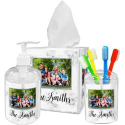 Family Photo and Name Acrylic Bathroom Accessories Set