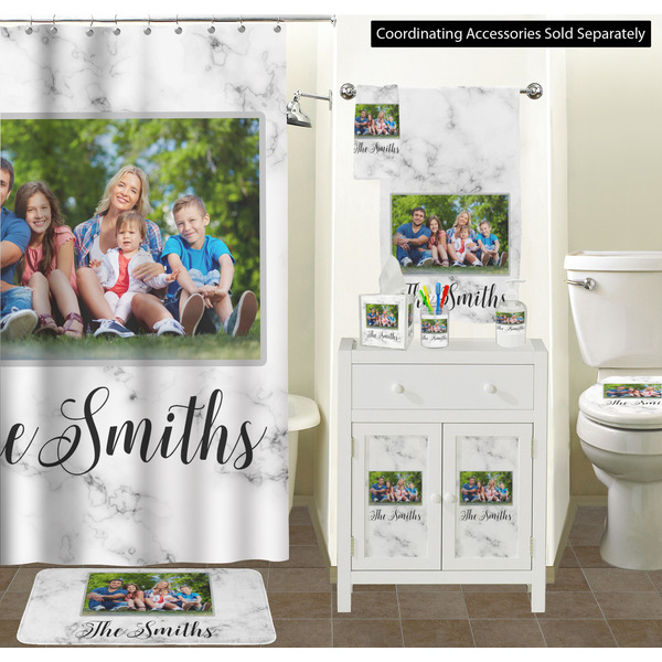 Family Photo and Name Bathroom Scene