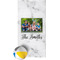 Family Photo and Name Beach Towel - Front w/ Beach Ball