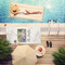 Family Photo and Name Beach Towel - Lifestyle at Pool